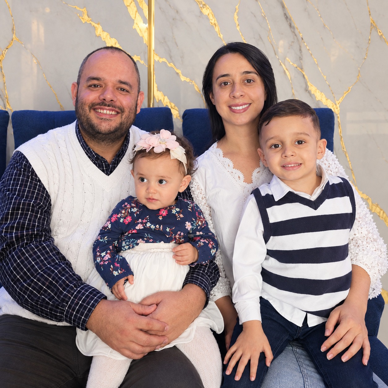 Yohana Gil con su familia